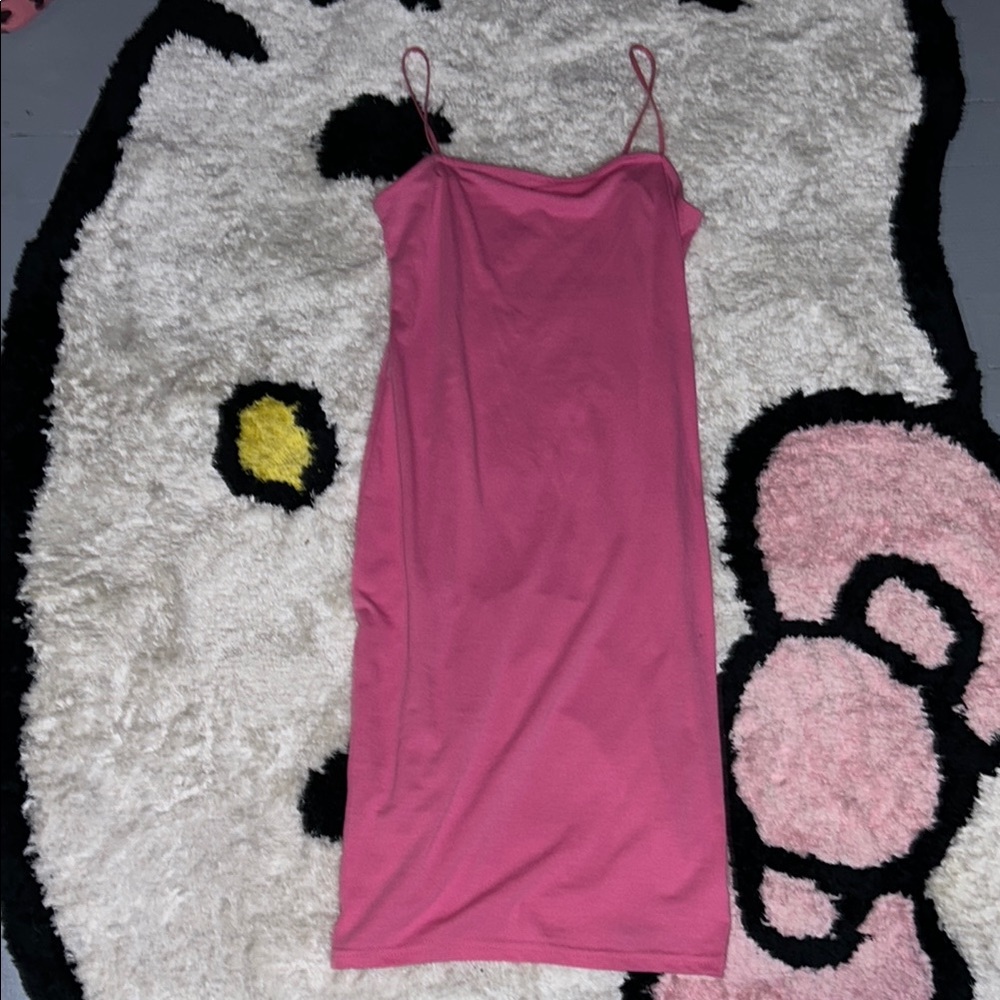 Pink Spaghetti Strap Dress